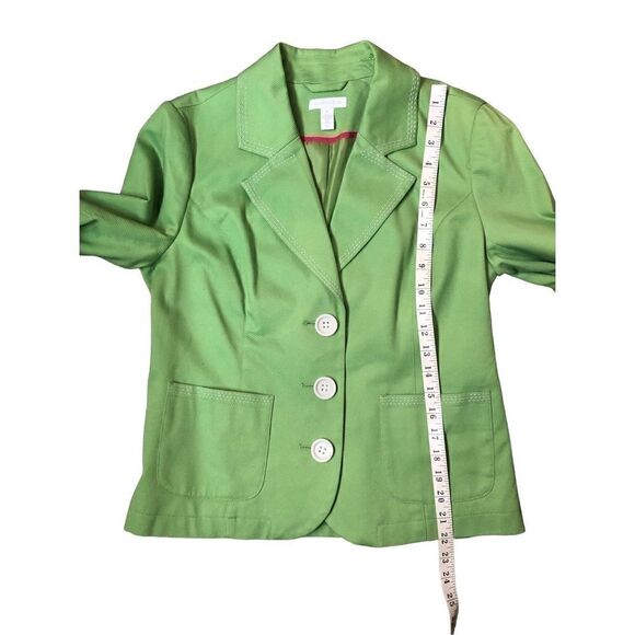 Charter Club lime green textured career blazer size 8 - Picture 9 of 10